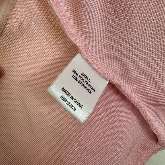 Superdown Ramona Feather Trim Bustier Top in Blush Pink - Picture 8 of 11